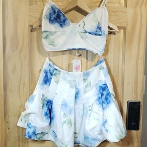 l'atiste crop top skirt set